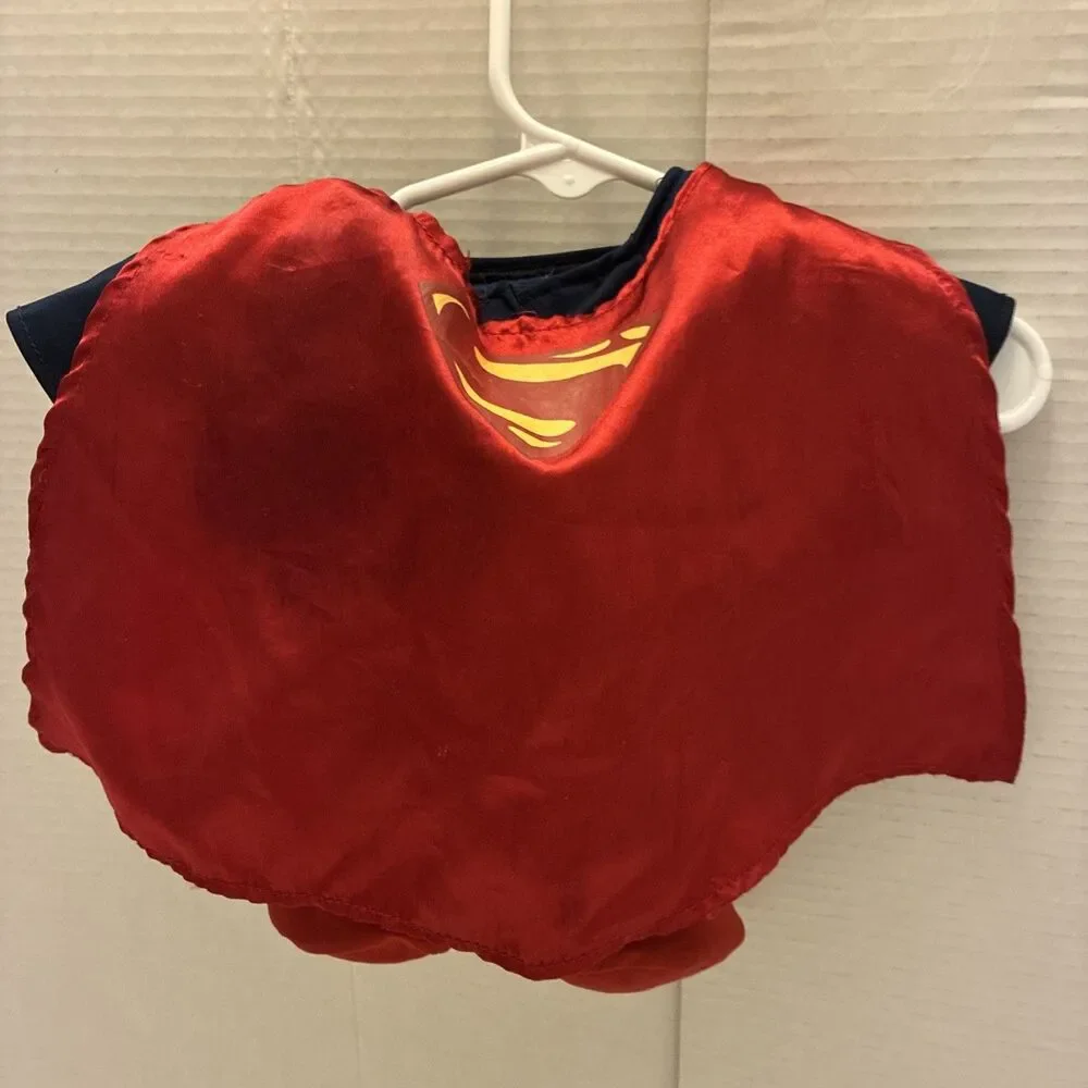 Build-A-Bear Superman Man of Steel Costume Suit & Cape DC Comics Logo Outfit BAB